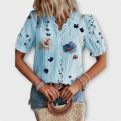 Emily | Blusa de moda con escote en V