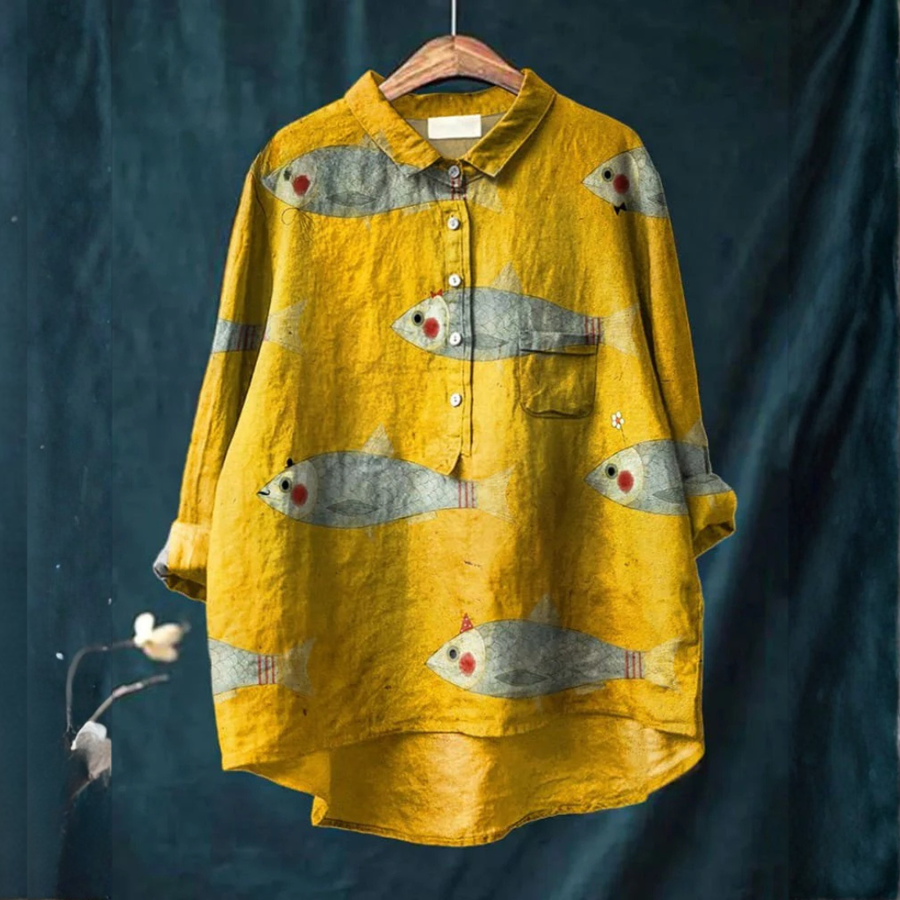 Gabriella | Camisa de lino estampada