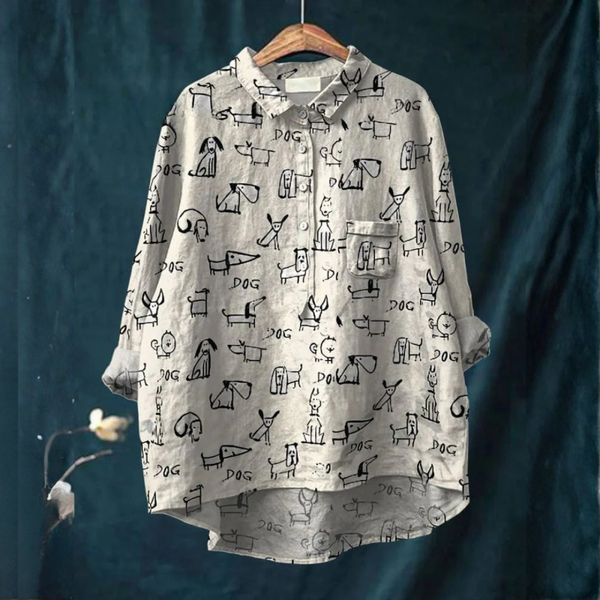 Patrizia  | Camisa de lino estampada