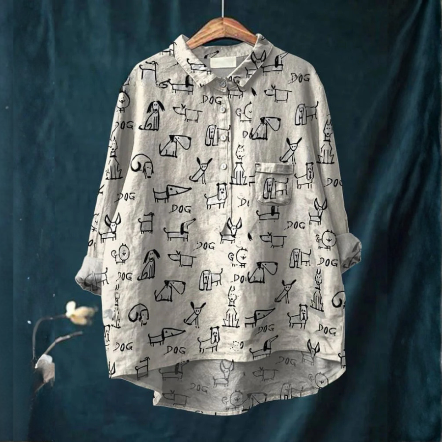 Patrizia  | Camisa de lino estampada