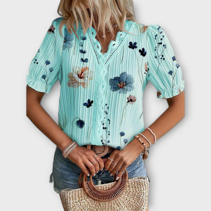 Emily | Blusa de moda con escote en V