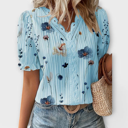 Emily | Blusa de moda con escote en V
