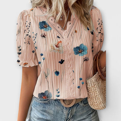 Emily | Blusa de moda con escote en V