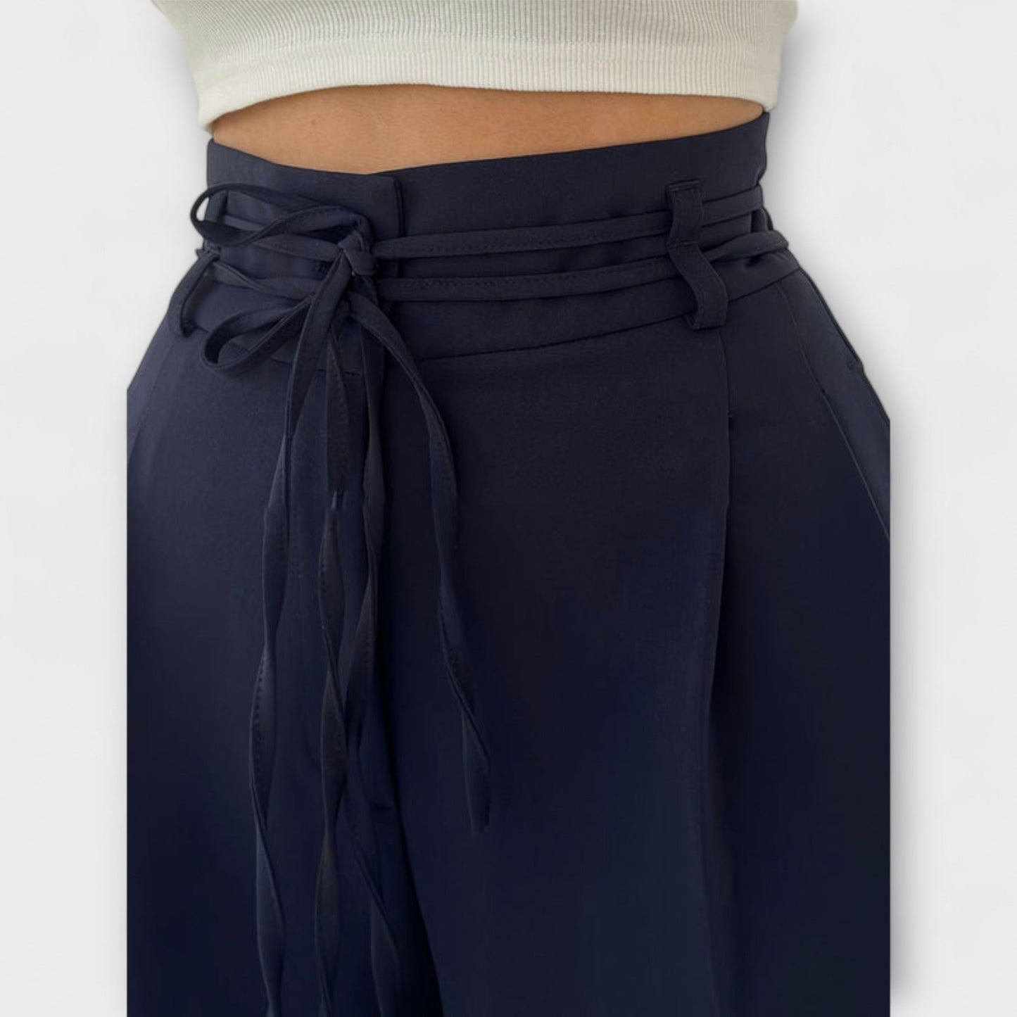 Jill | Pantalones de Ocio Con Cordones