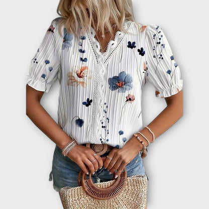 Emily | Blusa de moda con escote en V