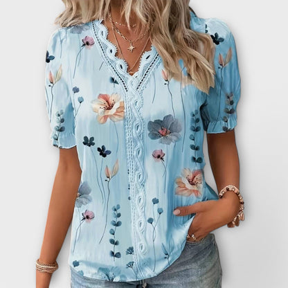 Emily | Blusa de moda con escote en V