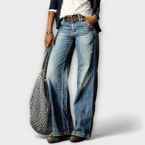 Cess | Pantalones de mezclilla con pierna ancha