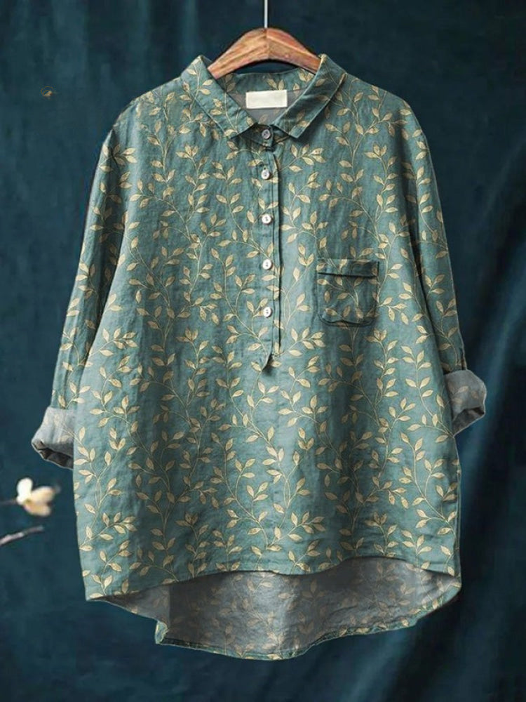 Tiziana | Camisa de lino estampada