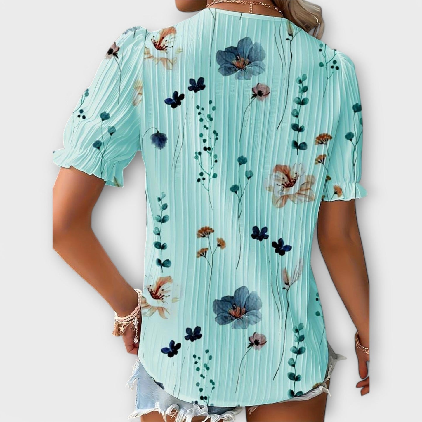 Emily | Blusa de moda con escote en V