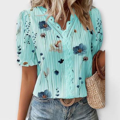 Emily | Blusa de moda con escote en V