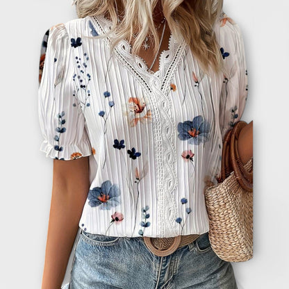 Emily | Blusa de moda con escote en V