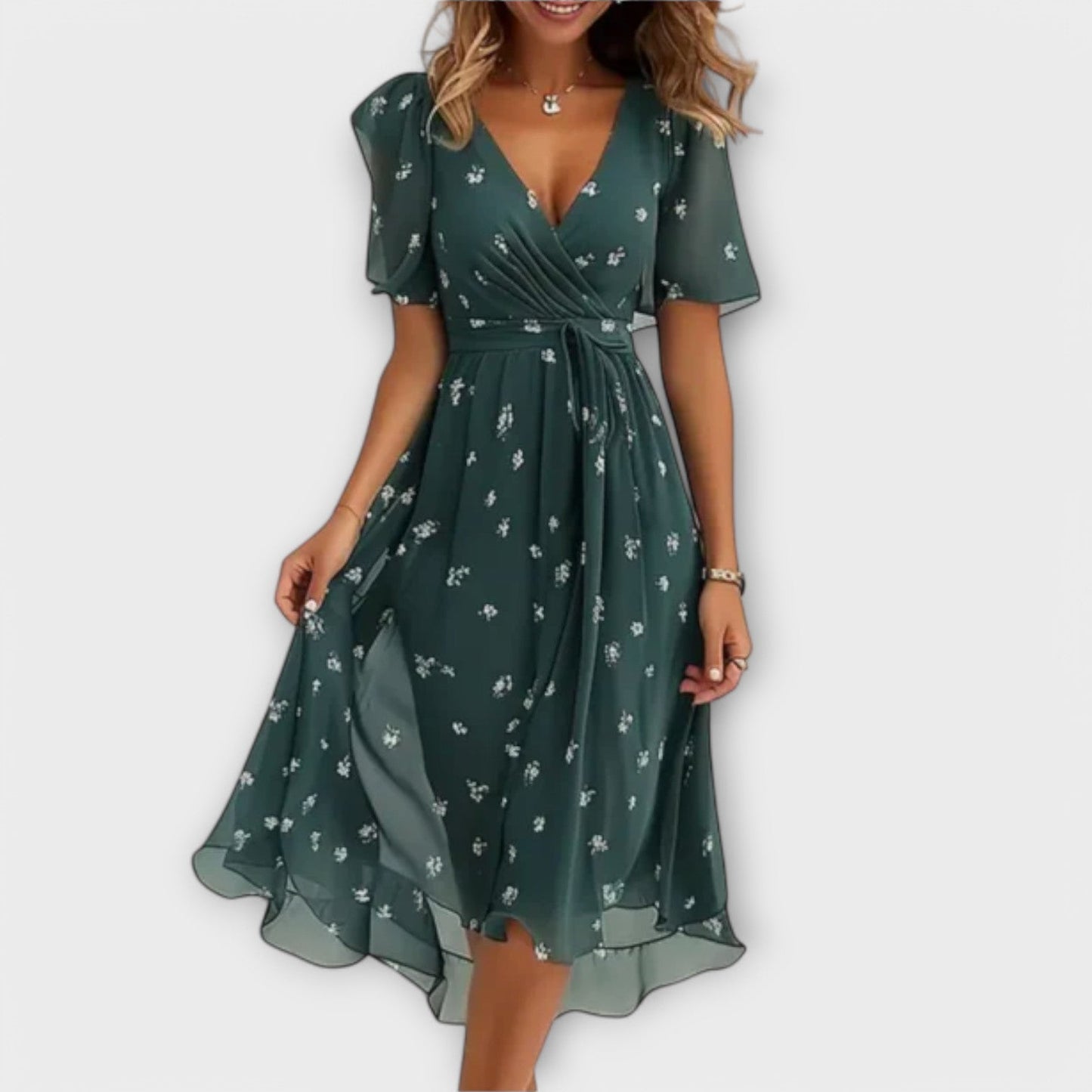 Annegret | Vestido de Dama con Escote en V