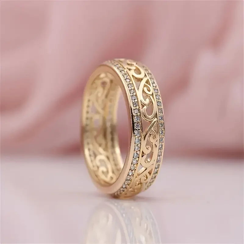 Aurelis | Anillo de oro hueco brillante